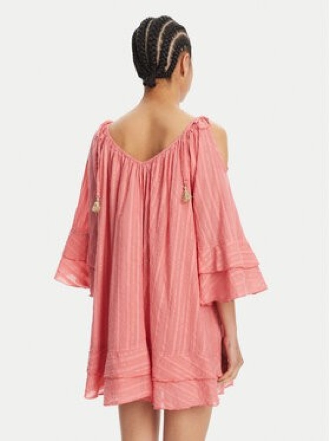 Devotion TWINS Sukienka letnia Amazing 025.357G Koralowy Loose Fit