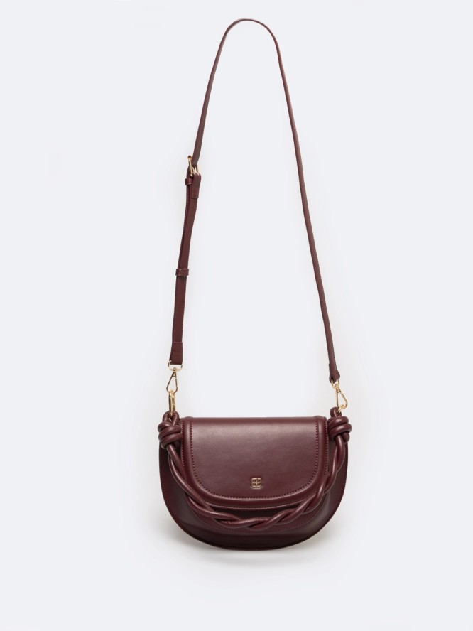 Torebka damska do ręki z dodatkowym paskiem bordowa Francisa 604