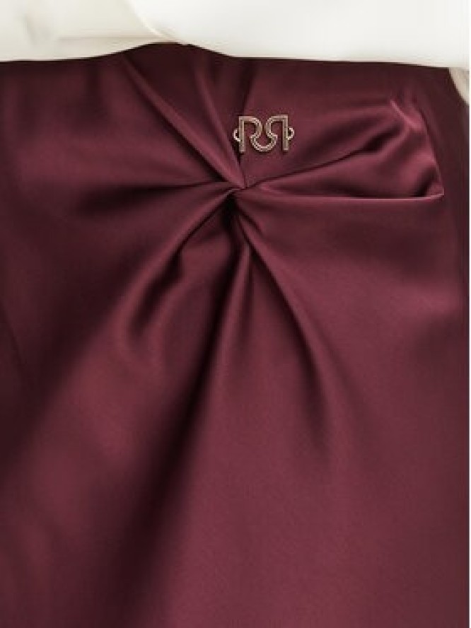 Rinascimento Spódnica midi CFC0130230003 Bordowy Regular Fit