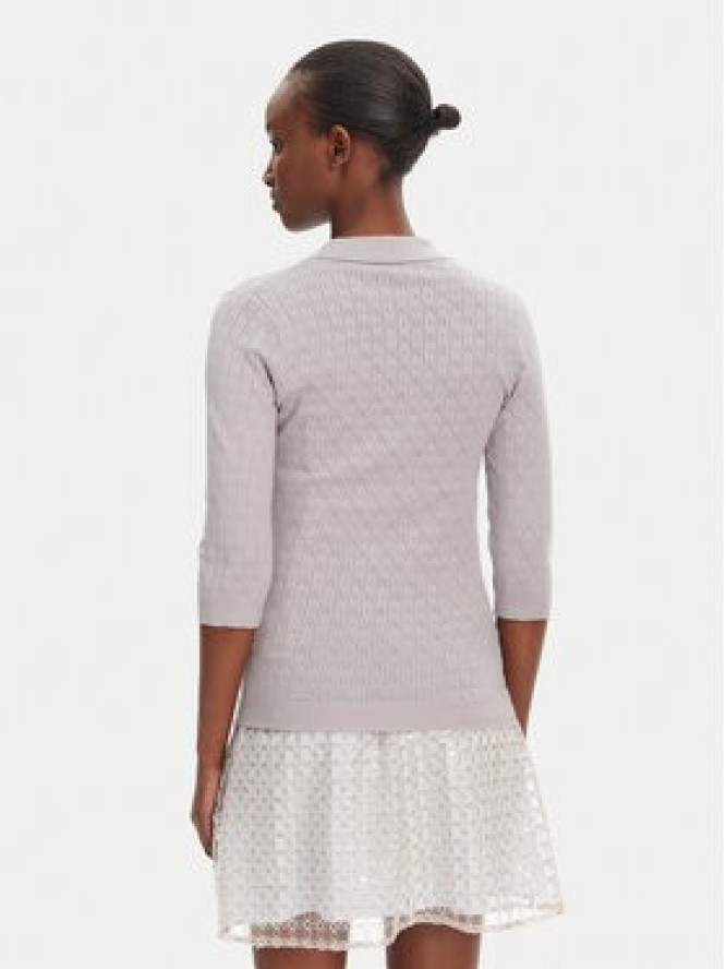 ROTATE Sweter 113785039 Szary Slim Fit