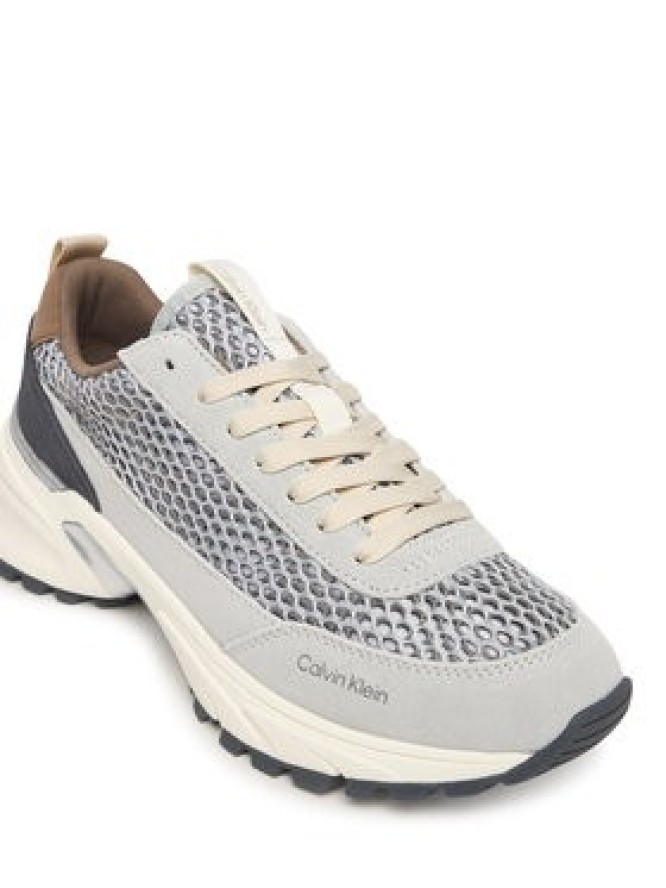 Calvin Klein Sneakersy Hike Runner Lace Up Techmix YW0YW02030 Beżowy
