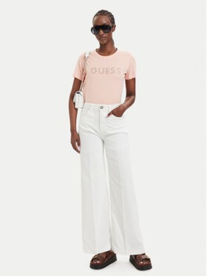 Guess Jeansy W6GA1C D0708 Biały Wide Leg