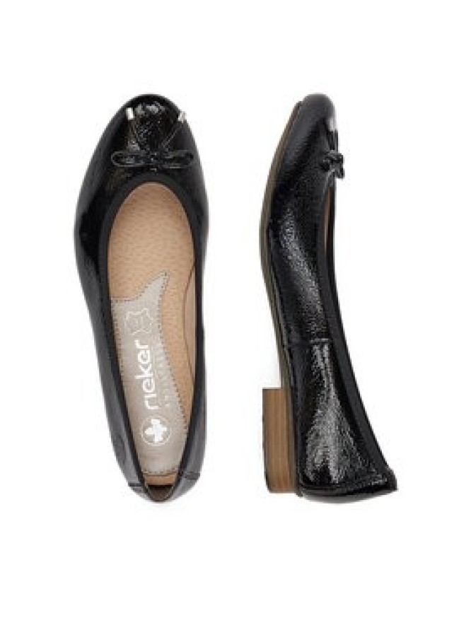 Rieker Baleriny 51950-00 Czarny