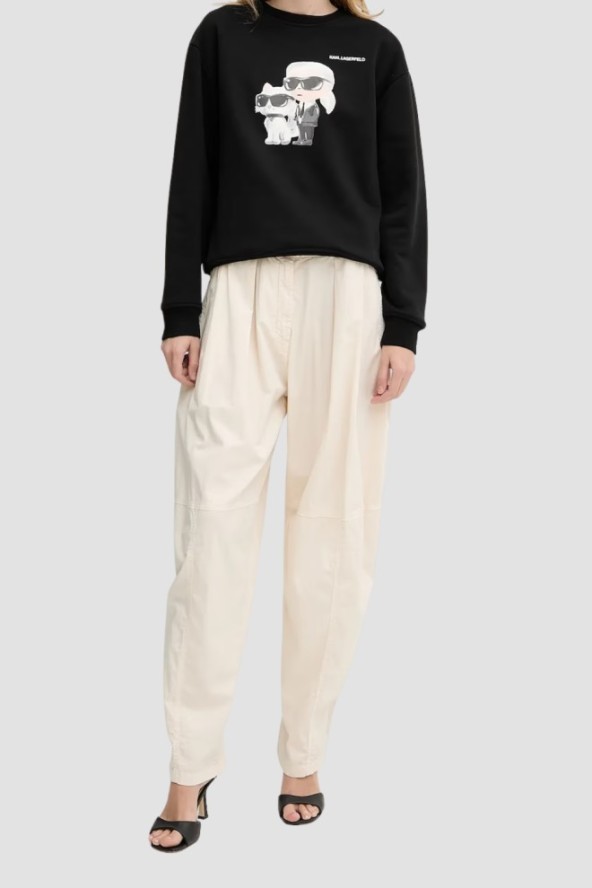 KARL LAGERFELD Czarna damska bluza Ikon Duo, Rozmiar M