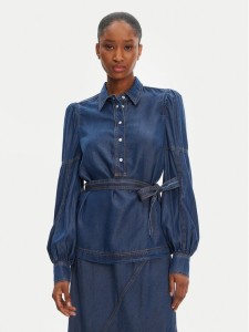 Munthe Koszula jeansowa Pikine 252101525207 Niebieski Regular Fit