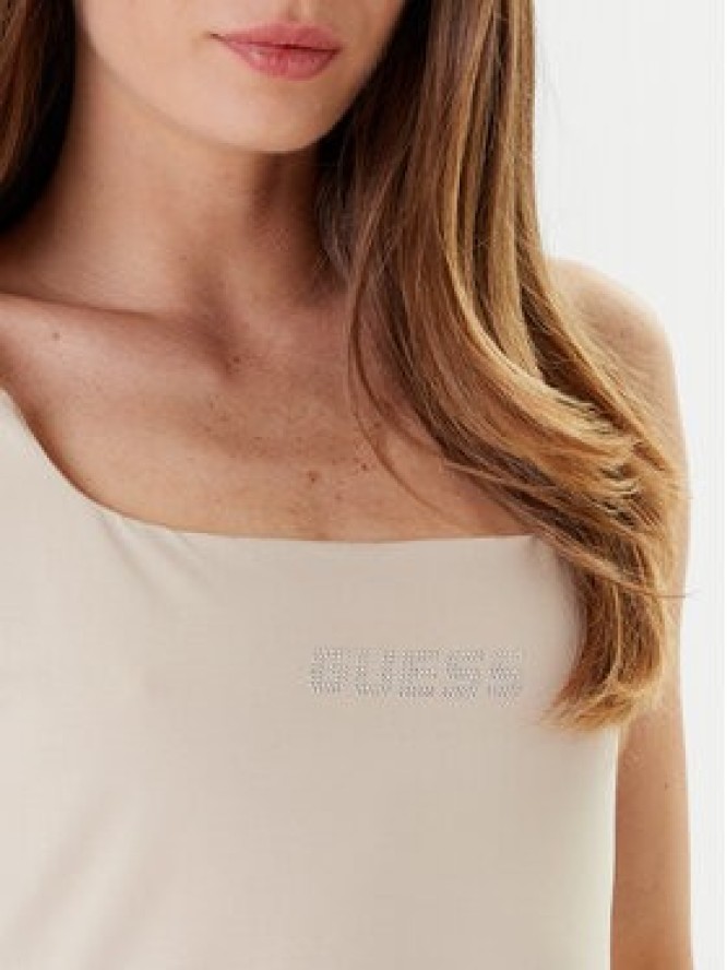 Guess Top V5GP22 J1314 Beżowy Slim Fit