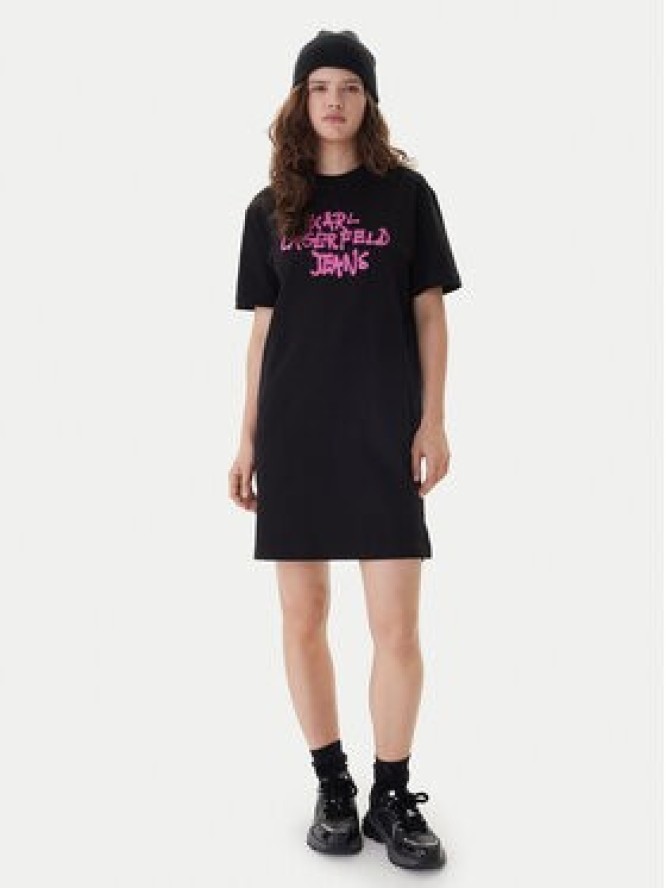 Karl Lagerfeld Jeans Sukienka codzienna B1W13043 Czarny Regular Fit