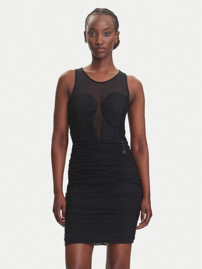 Fracomina Sukienka koktajlowa FQ23WD1005W52901 Czarny Slim Fit