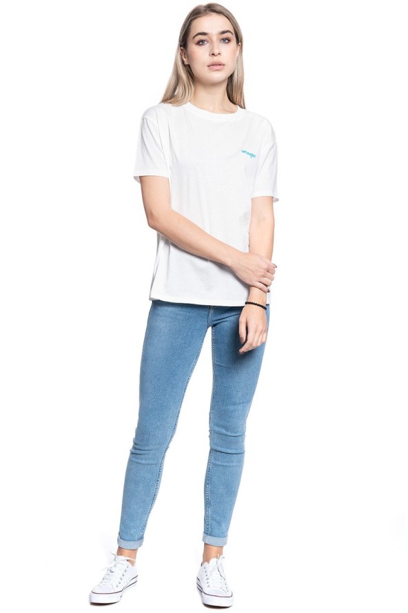 T-SHIRT DAMSKI WRANGLER BOYFRIEND TEE OFF WHITE W7Q2GH737 112132081