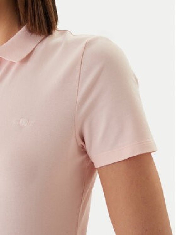 Gant Polo 4201535 Różowy Slim Fit