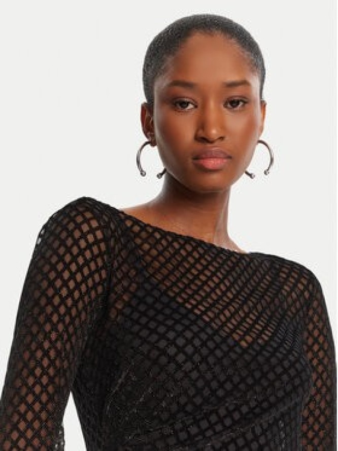 Patrizia Pepe Sukienka koktajlowa 8A1579 A638 Czarny Regular Fit