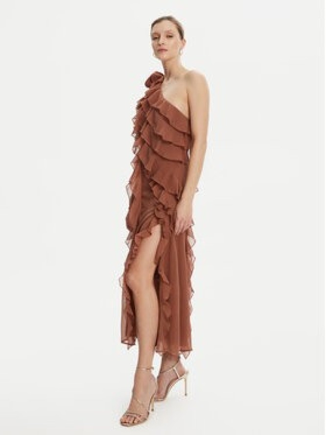 French Connection Sukienka koktajlowa 71YOR Brązowy Regular Fit