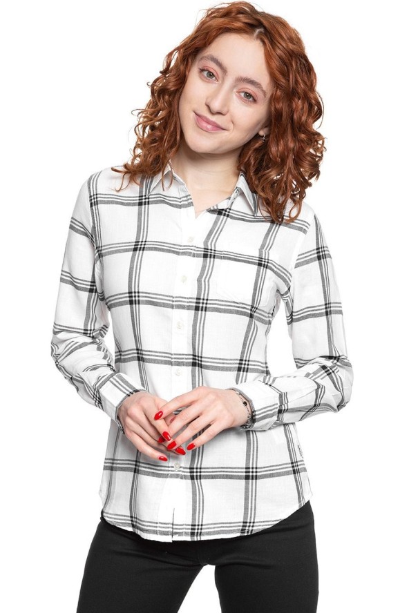 KOSZULA DAMSKA KOSZULA WRANGLER REGULAR 1PKT SHIRT OFF WHITE W5Q5OR737 112130294