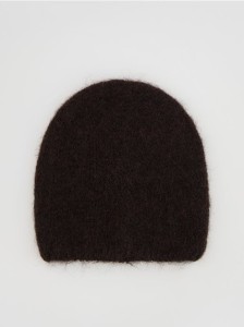 Czapka z wełną alpaki - ciemnobrązowy