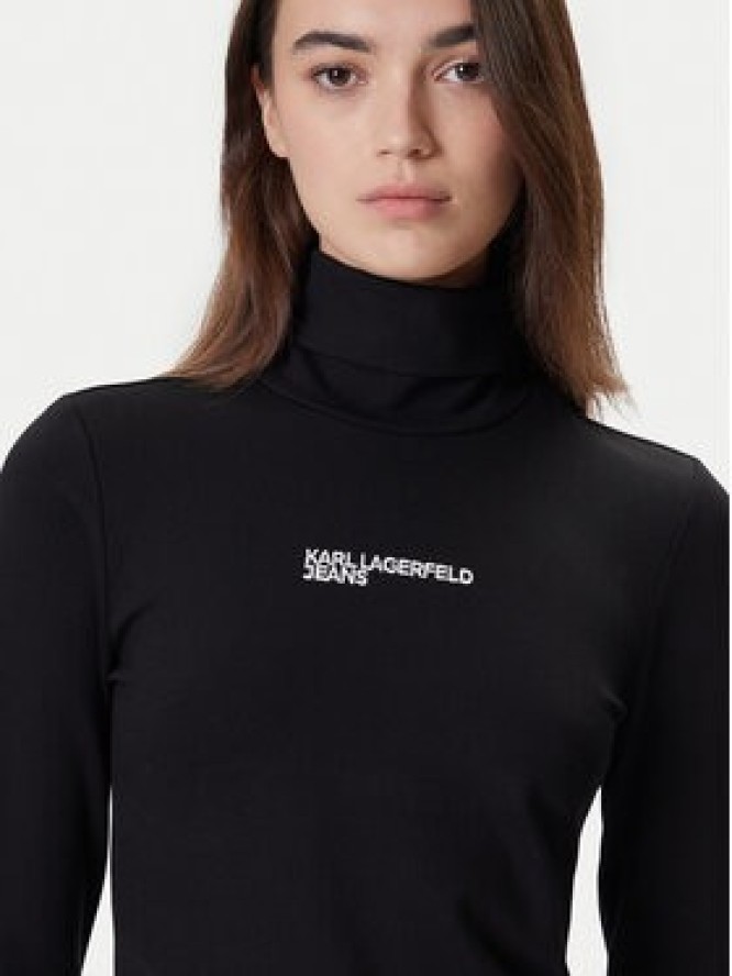 Karl Lagerfeld Jeans Golf A4W17015 Czarny Slim Fit