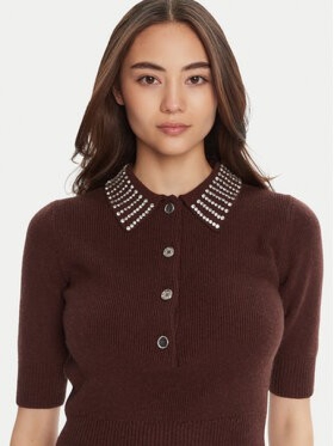 PINKO Sweter Emilia 105745 A2S4 Brązowy Regular Fit