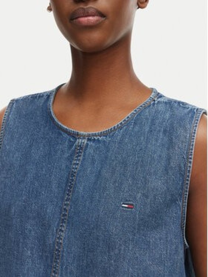 Tommy Jeans Top DW0DW22609 Niebieski Regular Fit