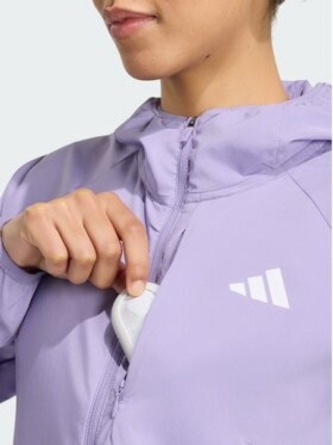 adidas Kurtka do biegania Adi365 Iconic KY2652 Fioletowy Regular Fit