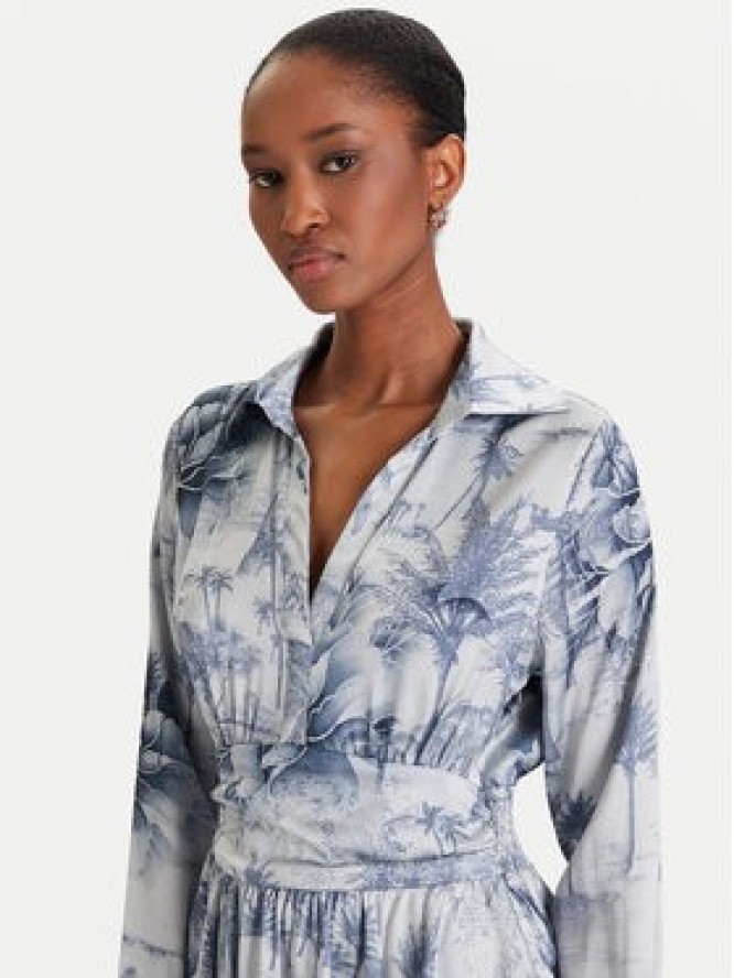 Guess Sukienka koktajlowa W5YK00 WF1T2 Niebieski Regular Fit