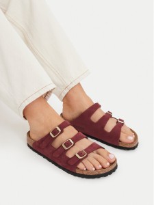 Birkenstock Klapki Florida 1033172 Bordowy