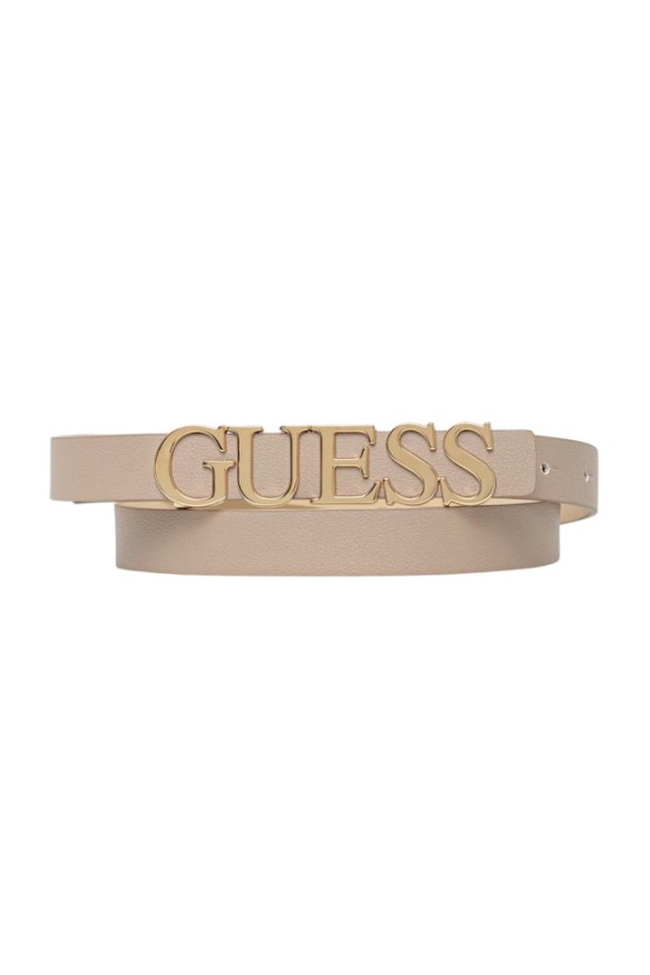 GUESS Beżowy pasek damski Mimina H20, Rozmiar M
