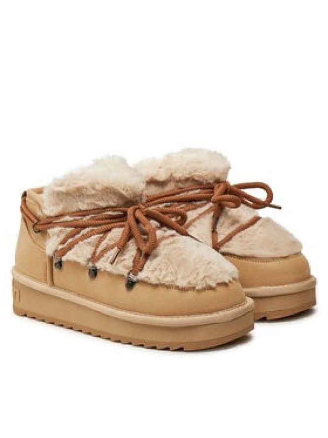 D.Franklin Śniegowce Nordic TRK Fur Low Bomb DFSH370011 Beżowy