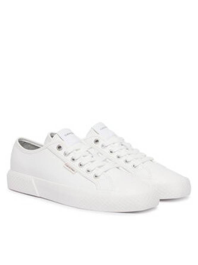 Calvin Klein Trampki Vulc Lace Up Low Lth HW0HW03077 Biały