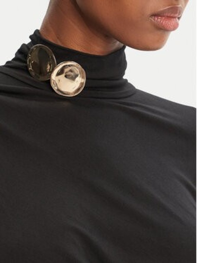 Simona Corsellini Sukienka wieczorowa A25CPAB00601 Czarny Slim Fit