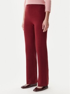 Vero Moda Spodnie dzianinowe Gold Art 10332174 Bordowy Loose Fit
