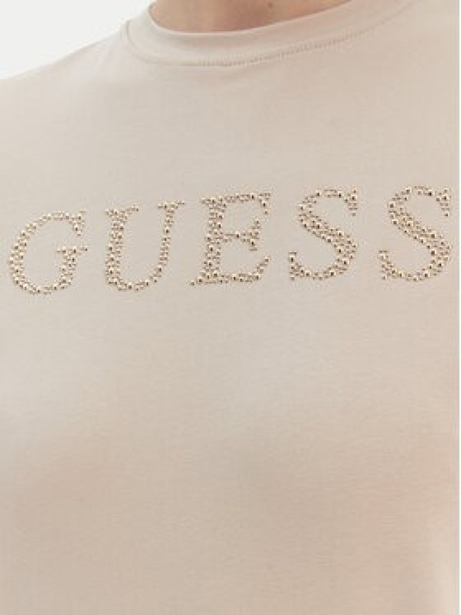 Guess T-Shirt V6RI20 J1314 Beżowy Regular Fit