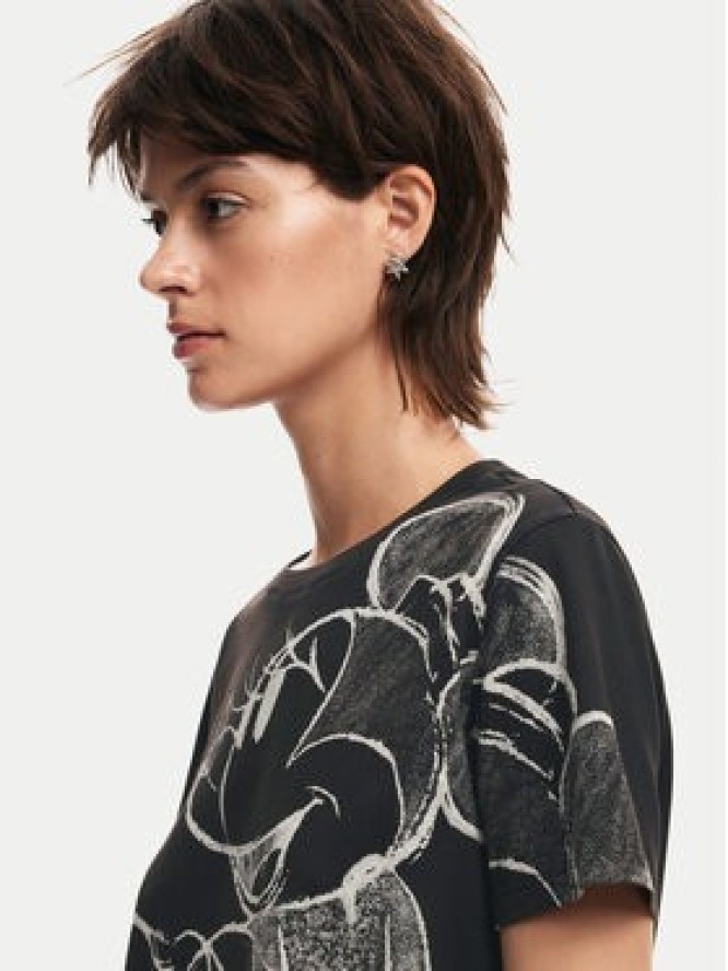 Desigual T-Shirt Mickey Drawing 24WWTKA1 Czarny Regular Fit