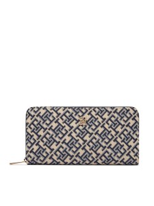 Tommy Hilfiger Portfel Th Icon Lrg Za Jacquard AW0AW18796 Granatowy
