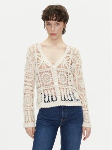 Pepe Jeans Kardigan Olympia PL702273 Beżowy Regular Fit