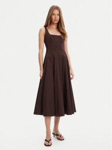 STAUD Sukienka codzienna Wells R24F2101PO Brązowy Regular Fit
