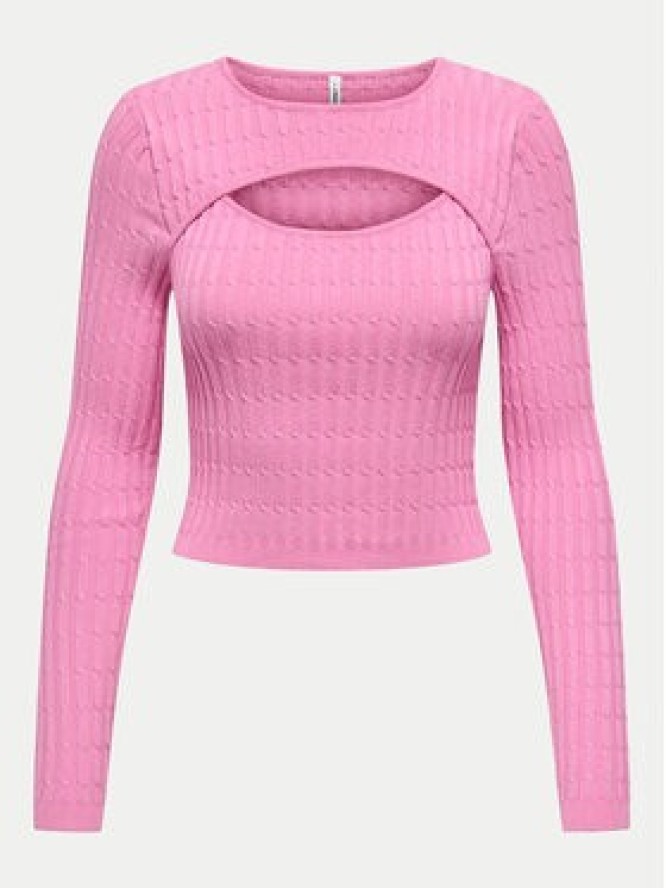 ONLY Sweter Meddi 15339582 Różowy Cropped Fit