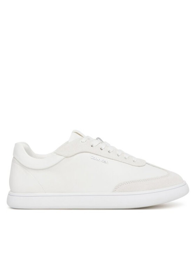 Calvin Klein Sneakersy Cupsole Lace Up - Lth Sue Mix HW0HW02435 Biały