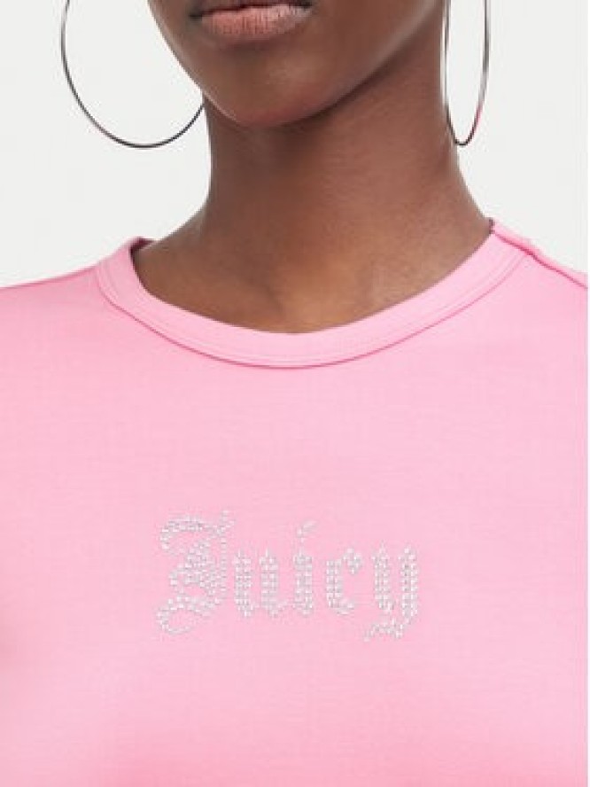 Juicy Couture T-Shirt JCWCT226326 Różowy Slim Fit