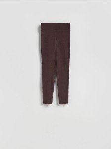 Bawełniane legginsy - ciemnobrązowy