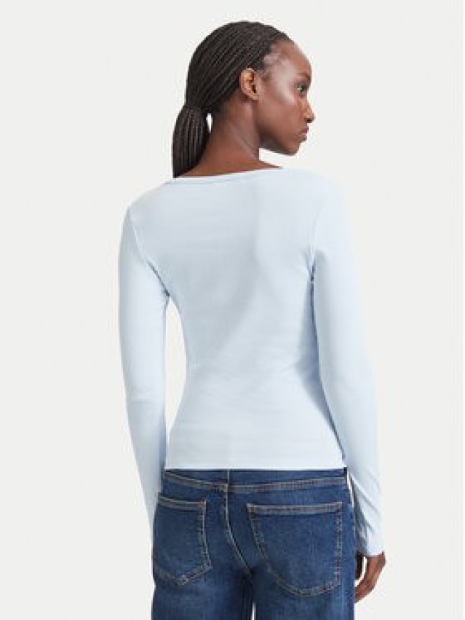 Tommy Jeans Bluzka Essential DW0DW17990 Niebieski jasny Slim Fit
