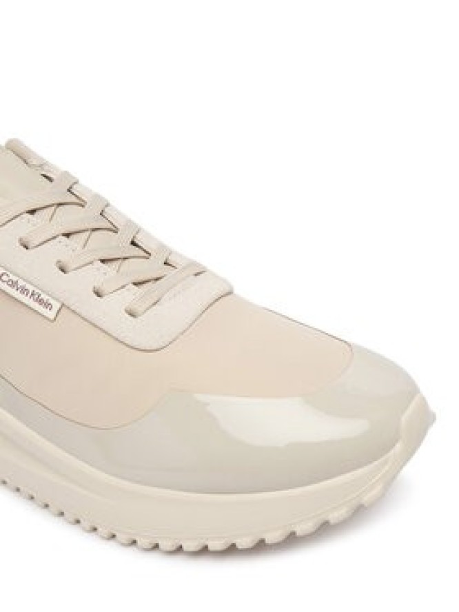 Calvin Klein Sneakersy Eva Runner Lace Up Mat Mix YW0YW02016 Beżowy