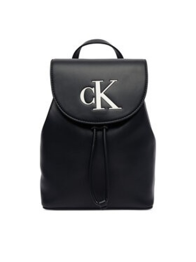Calvin Klein Plecak Bold Ck Flap Mini Backpack LV04F3893G Czarny