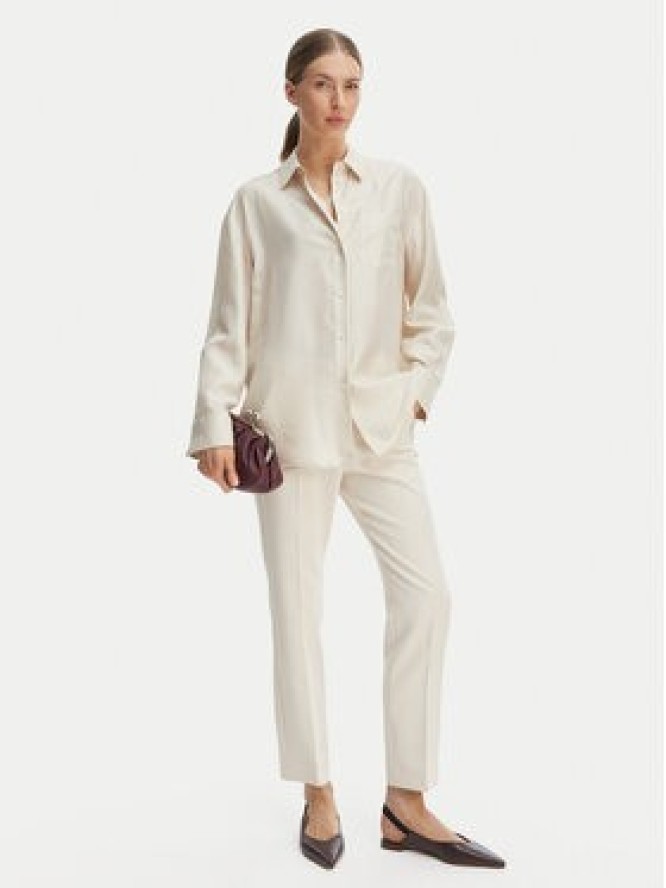 Weekend Max Mara Koszula Ebbri 2615191012 Écru Regular Fit