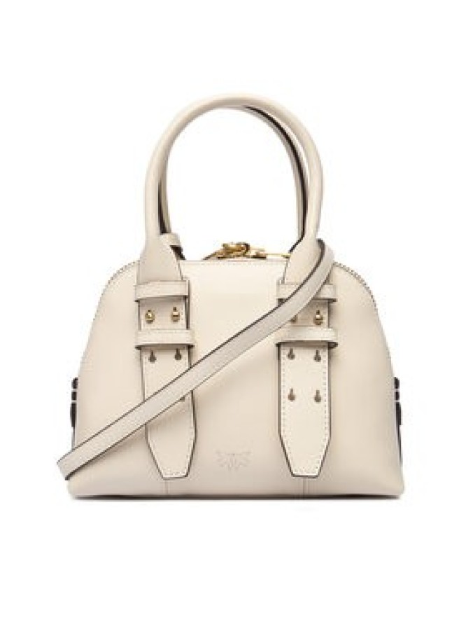 PINKO Torebka Bowling Bag Zip Mini AI 25-26 PLTT 105333 A0QO Écru