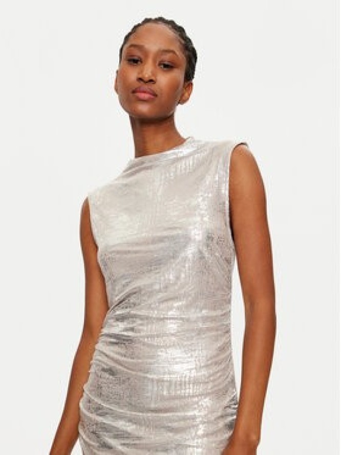 Vila Sukienka koktajlowa 14100142 Srebrny Regular Fit