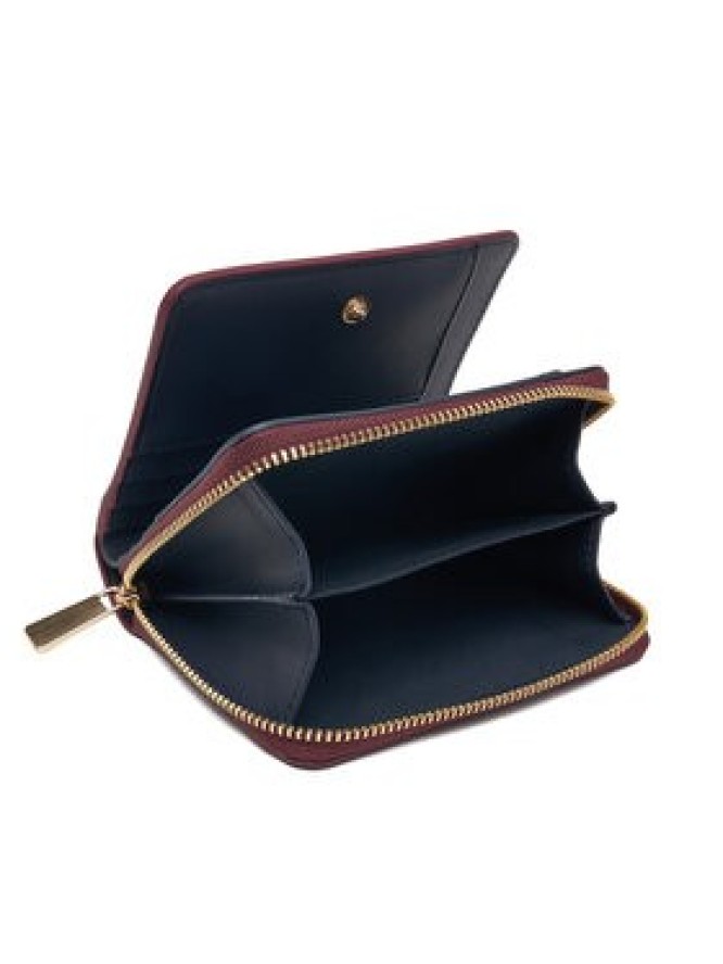 Tommy Hilfiger Portfel Th Icon Med Za Flap AW0AW17742 Bordowy