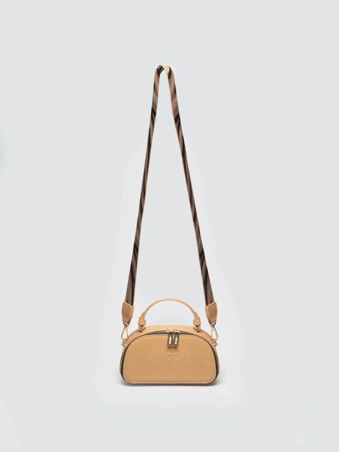 Torebka damska do ręki z dodatkowym paskiem beżowa RR574272 801