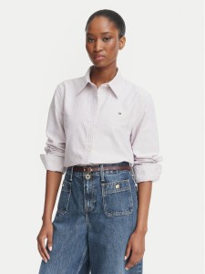 Tommy Hilfiger Koszula WW0WW46111 Różowy ciemny Relaxed Fit