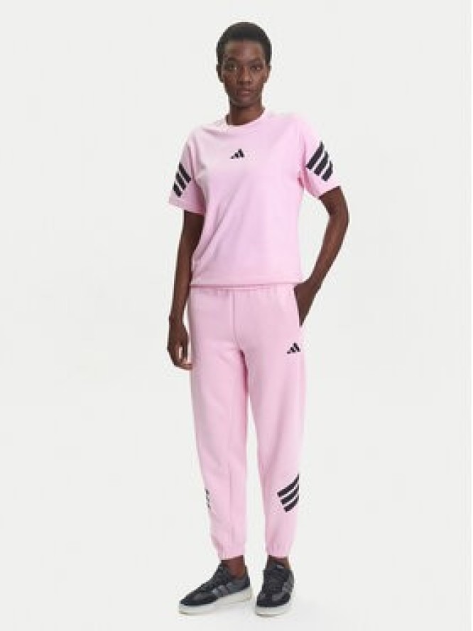 adidas T-Shirt Future Icons 3-Stripes JE0240 Różowy Regular Fit