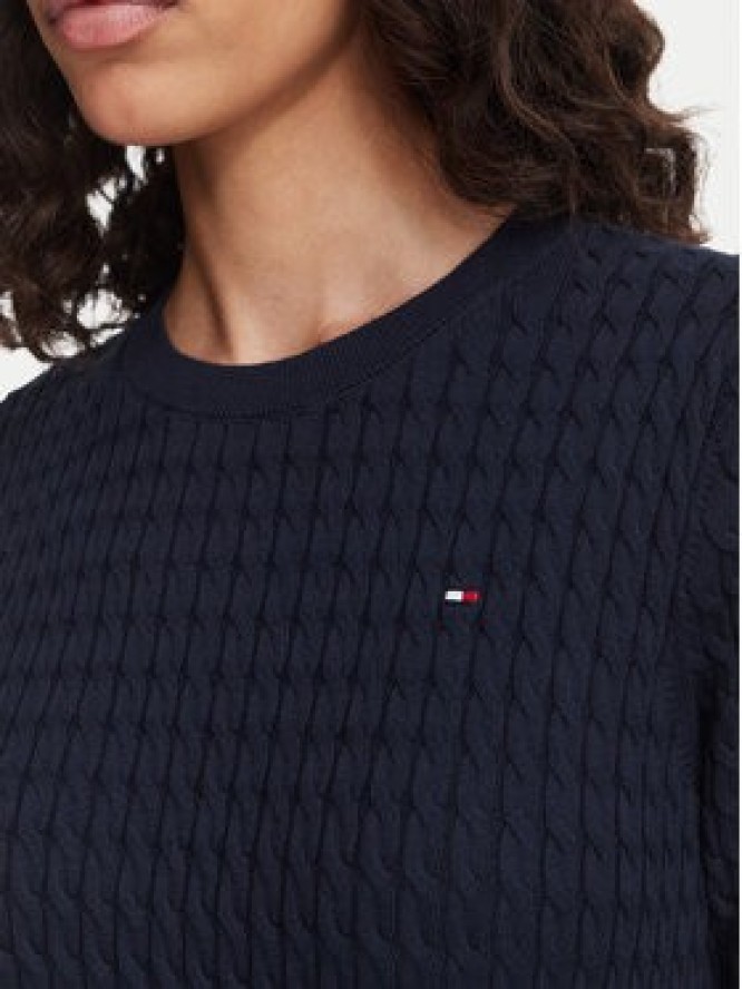 Tommy Hilfiger Sweter WW0WW41787 Granatowy Regular Fit