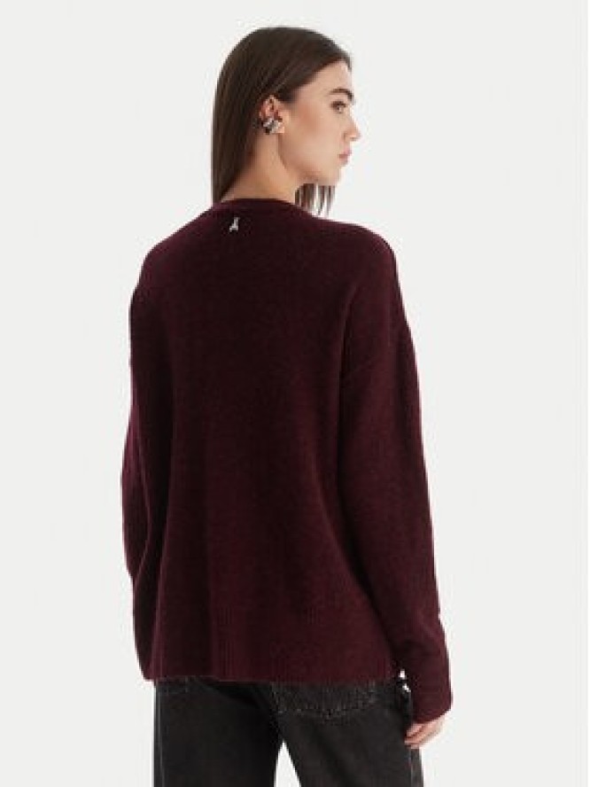 Patrizia Pepe Sweter 2K0326/K293-M536 Bordowy Regular Fit